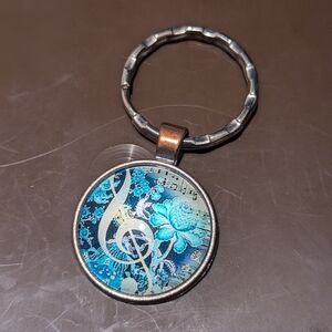 Music inspired keychain 1 inch pendant